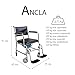 Mobiclinic, Ancla, Silla de WC con Ruedas, Silla de Inodoro para minusválidos,...