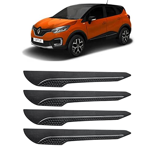 Image of AOSIS-Car Bumper Protector /Bumper Guard for Renault Captur with Single Chrome Stripe (4-Pcs)
