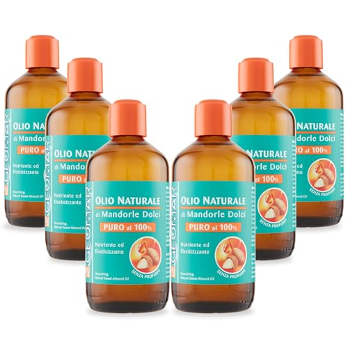Huile Pure d’Amande Douce GEOMAR Élixir Naturel et Élastique Fabriqué en Italie Lot de 6