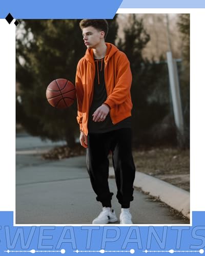 Taiyin 6 Pcs Boys Jogger Sweatpants Youth Fleece Casual Athletic Pants Kids Basic Sweatpants with Drawstring Pockets4