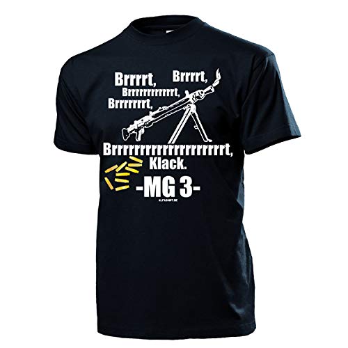 T-shirt armée allemande Sound MG3 avec motif imprimé noir XXXL