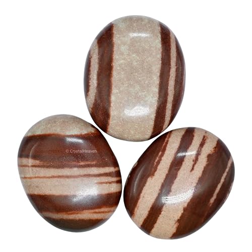Image of Certified Shiva Lingam Narmada Crystal Palm Pebbles Stones for Anxiety Stress Relief Massage - AAA Grade Original Healing Gemstone Agate Palm Stone for Yoga Meditation Spiritual Reiki Feng Shui