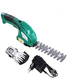 Tijeras Cortacésped A Batería, 7.2V Con Batería Set Con Mango Telescópico Para Cortar Cómodamente Los Bordes Del Césped 1.5Ah Kit Tijera Cortacésped...