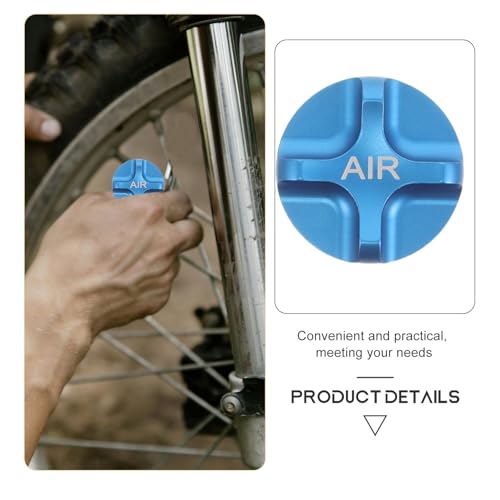 Tapón de válvula de aire para horquilla de bicicleta - Cubierta ligera de aleación de aluminio para válvulas para bicicletas de carretera, fácil instalación y mantenimiento miniatura 3