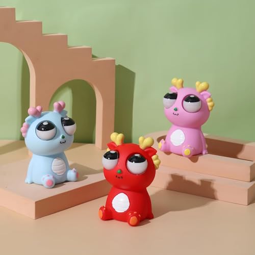 Image of Squishy Dragon Pinch Toy - Fun Pink Dinosaur Stress Relief Toy for Kids & Adults