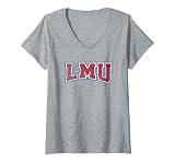 Womens Loyola Marymount University Lions Distressed Primary V-Neck T-Shirt