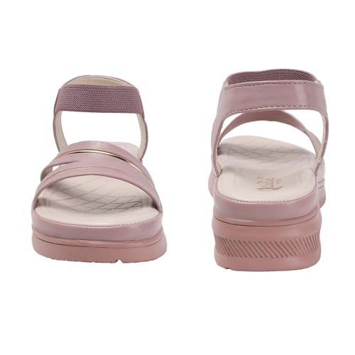Image of Ladies Hub Stylish Women's Wedge Sandals Platform Heels with Extra Soft Cushioned Footbed, Ankle Strap & Open Toe Style