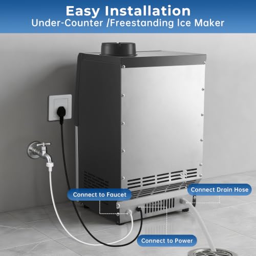 Image of 90lbs Commercial Ice Machine, 18lbs Storage for Bar and Kitchen