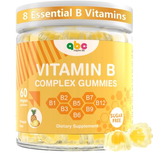 NEWOLITE Vitamin B Complex Gummies for Adult Kid-Pineapple Flavor-Chewable Supplement with 8...