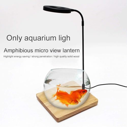 LED Aquarium Light 360 Degree Full Spectrum LED Light with Bamboo Board 10W Nano Fish Tank Light USB Powered Flat Nano Aquarium Light (L) by YtotY - Image 2