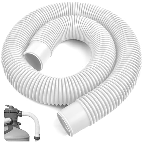 Tuyau de Rechange pour Piscine, Tuyau Piscine 38mm 1m, Tuyau Pompe Piscine pour Filtre à Sable, Tuyau de Piscine pour Skimmer, Tuyau pour Pompe de Piscine, Blanc