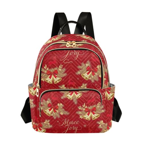 Sac à dos de jour rouge avec plusieurs poches zippées vagues