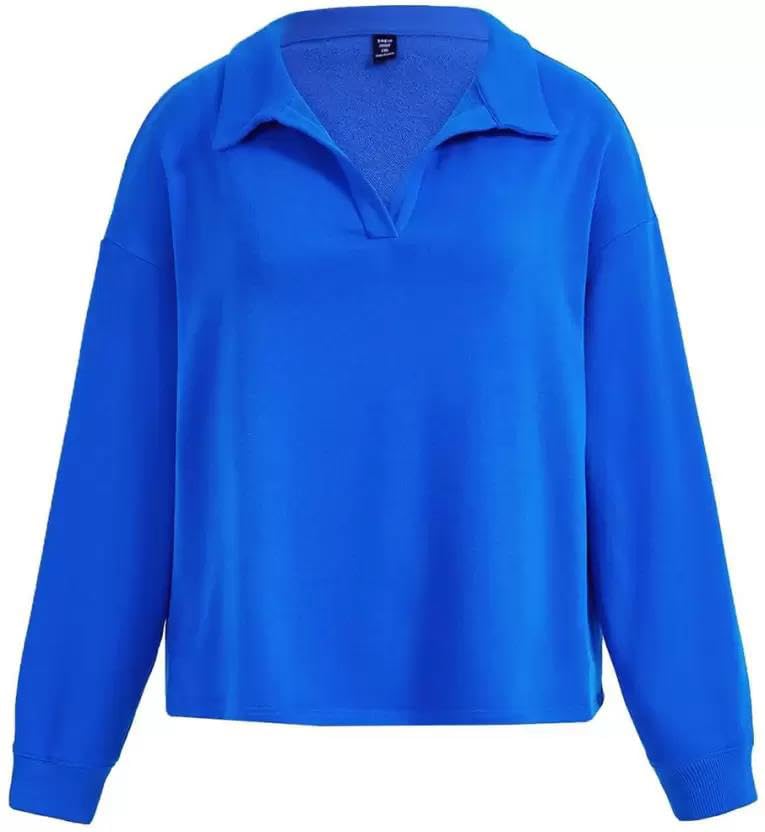Image of KOTTY Women's Plus Size Casual Hoodie Sweatshirt(Blue,5XL)