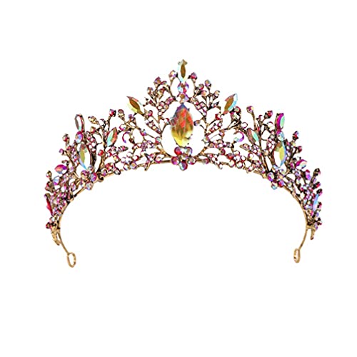 HDHUIXS Zuverlässig Crown Vintage-Barock-Königin Schmuck Strass Hochzeit Tiara Intarsien Crown Elegante Legierung Kopfbedeckung Kronen-Stirnband Cover