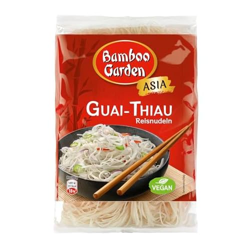 Bamboo Garden - Reisnudeln Guai Thiau | 250 g im Beutel | schnell zubereitet in nur wenigen Minuten | Vegan, glutenfrei