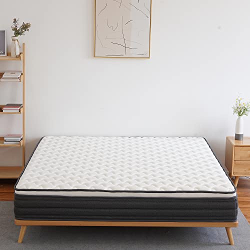 Buseu Matelas Ressort Ensachés 90x200cm, avec Mousse à Mémoire de Forme en Gel & Mousse à Vagues Ultra Respirante, Épaisseur 25cm, Soutien Parfait de 7 Zones Cover