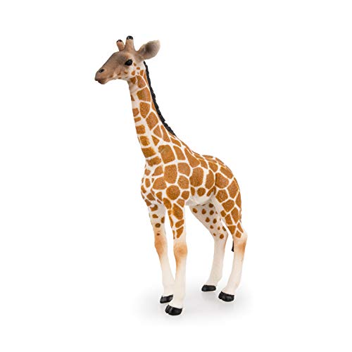 Toymany 4Pcs Realistic Giraffe Figurines With Giraffe Cub, 2-7" Plastic Jungle Animals Figures Family Playset Includes Baby, Educational Toy Cake Toppers Christmas Birthday Gift For Kids Toddlers #TOP7