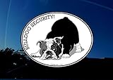ENGLISH BULLDOG - I love my Bulldog - Dog Security -Bumper Sticker Decal for cars trucks laptops windows walls.