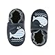 koshine Weiches Leder Krabbelschuhe Baby Schuhe Kinder Lauflernschuhe Hausschuhe 0-3 Jahre (Marineblauer Delfin, Numeric_22)