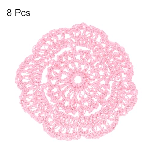 Napperons en crochet rose clair pour une table douce et chaleureuse - 4