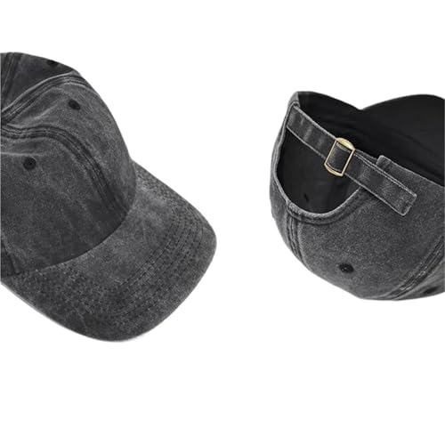 Casquette de baseball en coton lavé effet petit visage rétro