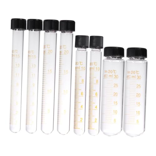 CHILDWEET Glass Test Tube Cylinder Balm Test Lab Laboratory Conical Tube for Bath Salt Beaker Salt Tube Container with Lid Terrarium with Lid Airtight Tubes Bulk Vials Test Tubes with Caps