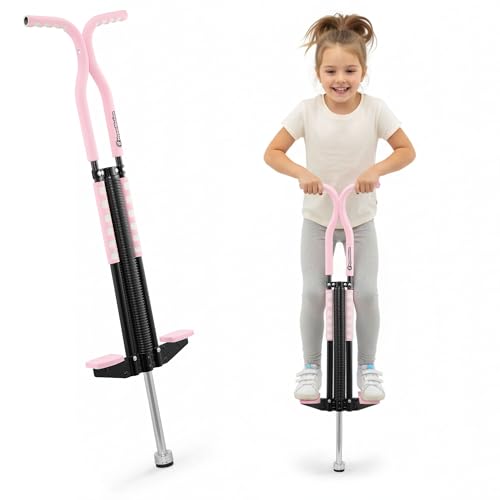 HyperMotion POGO Bâton Sauteur pour Jeunes 9–14 Ans, Appareil d’Entraînement 50 kg, Structure...