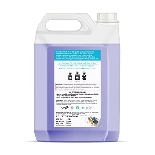 Image of PowerWash Liquid Detergent 5 Litre for Top Load Front Load, Tough Stain Removal in Laundry, Detergent Liquid for Washing Machine - 5 Ltr