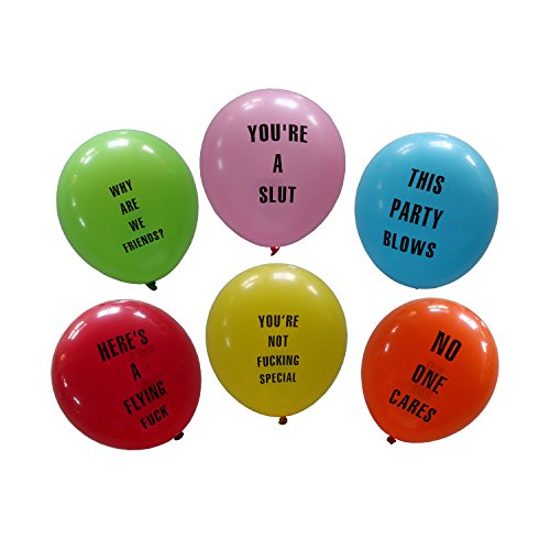 Shitty Abusive Balloons for BFF Party Best Friends Forever (24 Pack)