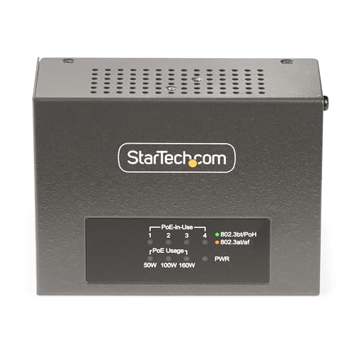 Inyector PoE++ Multigigabit para alimentar cuatro dispositivos de red con 95W StarTech 5