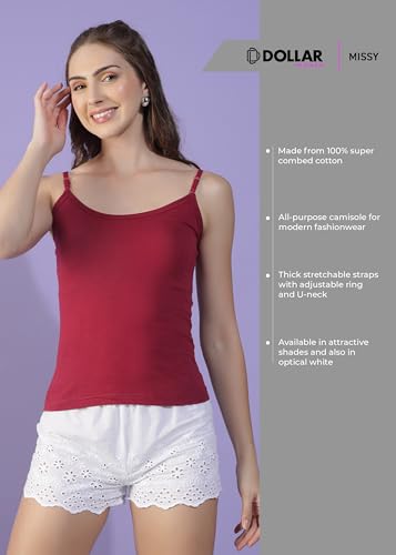 Image of Dollar Missy Pack of 1 Women's Combed Cotton super combed cotton Camisole