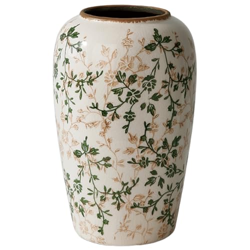 SYDDOL White Ceramic Vase For Flower, Tall French Country Style