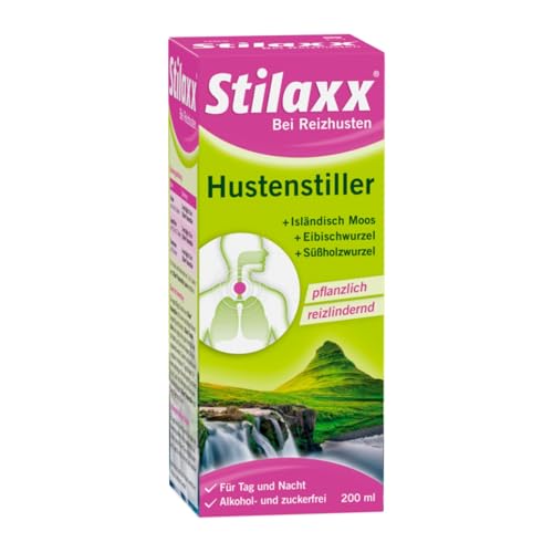 Stilaxx Hustenstiller 200 ml bei Reizhusten - lindert sofort & lang anhaltend - bei Tag & Nacht - ab 10 Jahren