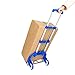 FCH Folding Hand Truck Aluminum Portable Folding Hand Cart 165lbs Capacity Hand Cart and Dolly Ideal for Home, Auto, Office,Travel Use,Blue