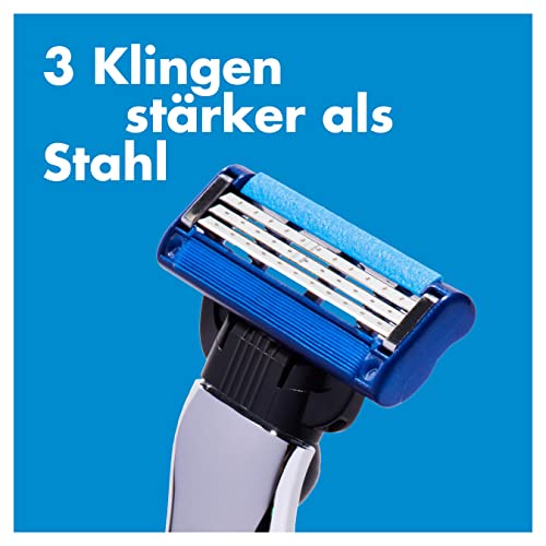 Gillette Mach3 Turbo Nassrasierer Herren, Rasierer + 5 Rasierklingen mit 3-fach Klinge, Geschenk Männer - Image 4