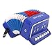 MUSICUBE Kid Accordion 10 Keys Small Accordion Musical Instrument for home and classroom Educational Toys Blue