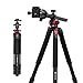 Produktbild Moman Stativ Kamera Reisestativ Mittelsäule Schwenkbar Fotostativ mit Auslegearm Dreibein/Einbein 360° Panorama-Kugelkopf bis zu 182cm Belastbarkeit 15kg für DSLR Kamera Canon Nikon Panasonic Sony