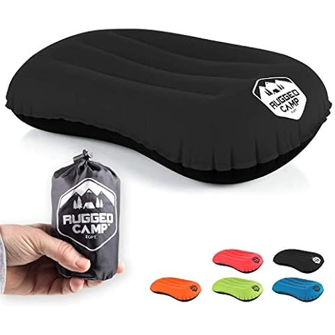 Camping Pillow - Backpacking Pillow - Camp Pillows - Multiple Colors - Compressible Inflatable Pillow, Beach Pillow, Ergonomic Neck Air Pillow & Lumbar Pillow - Use as a Beach Pillow or Hammock Pillow Cover