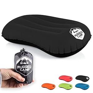 Camping Pillow – Backpacking Pillow – Camp Pillows – Multiple Colors – Compressible Inflatable Pillow, Beach Pillow, Ergonomic Neck Air Pillow & Lumbar Pillow – Use as a Beach Pillow or Hammock Pillow