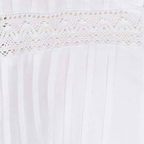 The 1 for U Annabelle 100% Cotton Nightgown Vintage Design - (XL / 1X) White