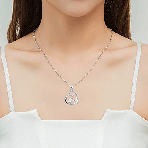 YALLNASL Mother's Day Birthday Gifts for Mom Mother from Daughter Son I Love You Forever Necklaces for Mama Mommy Elephant Lover Gifts for Wife Aunt Daughter Heart Necklaces2