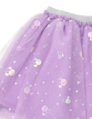 Disney Minnie Mouse Toddler Girls Metallic Print T-Shirt and Tulle Tutu Skirt Outfit Set Lavender 2T - image 7