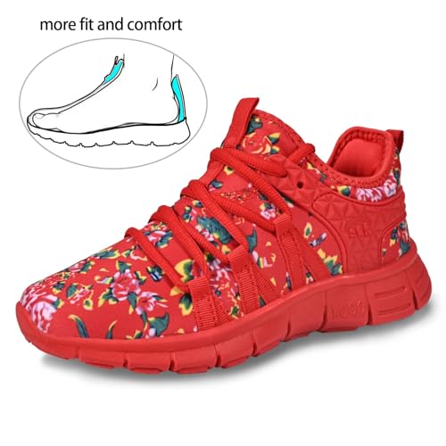 Image of INZCOU Running Shoes Lightweight Tennis Shoes Non Slip Gym Workout Shoes Breathable Mesh Walking Sneakers