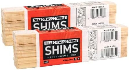 Miniatura 2 de Nelson Wood Shims - Paquete de cuñas de madera de 8 pulgadas, madera natural de alto rendimiento, 100% secado al horno - Paquete de 2 (24 cuñas en