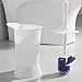 Produktbild Anti-Splash-WC-Bürste und Halterung, No Dead Angle Long Handle Wash Toilette und Soft Hair Brush Set Home Hotel Bad
