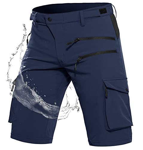 Wespornow Men's-Hiking-Shorts Tactical Shorts Lightweight-Quick-Dry-Outdoor-Cargo-Casual-Shorts for Hiking (Dark Navy, XX-Large)