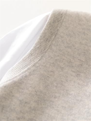 Men's Merino Wool Sweater Vest V-Neck Sleeveless Pullover Sweater Basic Business Knit Waistcoat Tops3