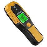 NbgrvB Wall Detector Metal, Wood and Live Wires - 80mm Deep Detection, Non-Metal & PVC Pipe Finder, Portable Design, Powered by 9V Battery yellow