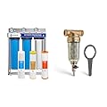 Express Water Ultimate Protection Whole House Water Filter System + iSpring WSP-50SL Reusable Whole House Spin Down Sediment Water Filter Softener