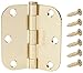 Everbilt 3 in. Satin Brass 5/8 in. Radius Door Hinge